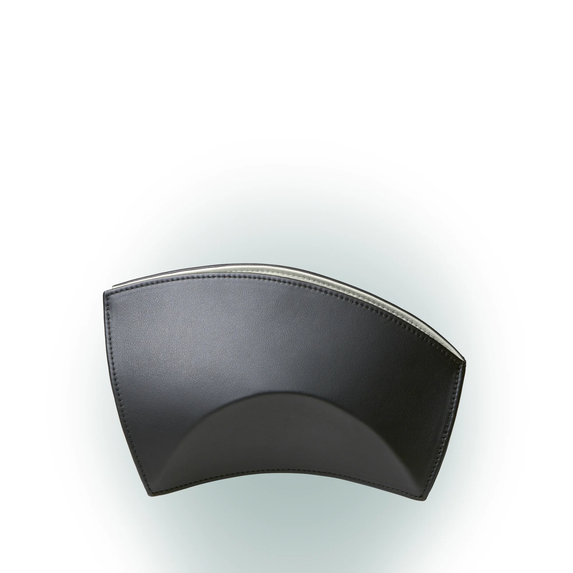 Olbrish Handtasche Highway, Nappaleder Schwarz-Cremeweiß, Vorderwand