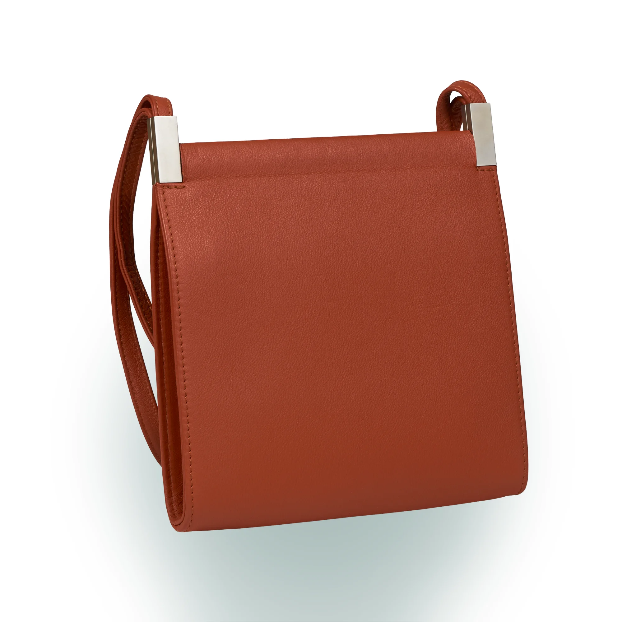 Olbrish Handtasche Foyer, Nappaleder Naturbraun, Vorderwand