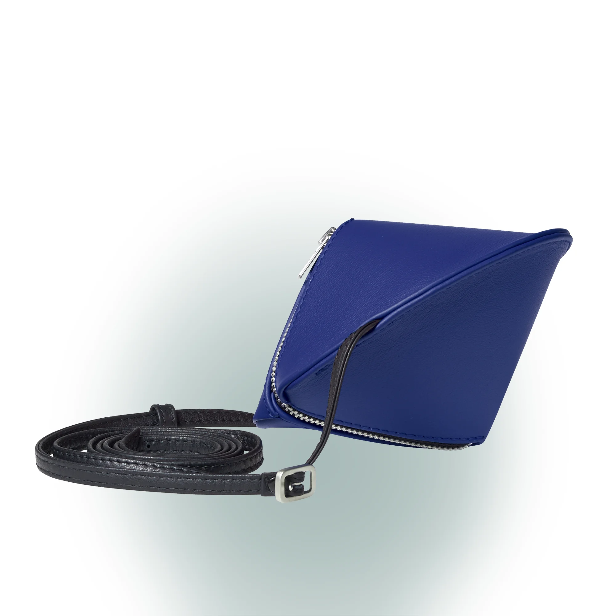 Olbrish Handtasche Kreisel, Nappaleder Royalblau, Größe S, Vorderwand