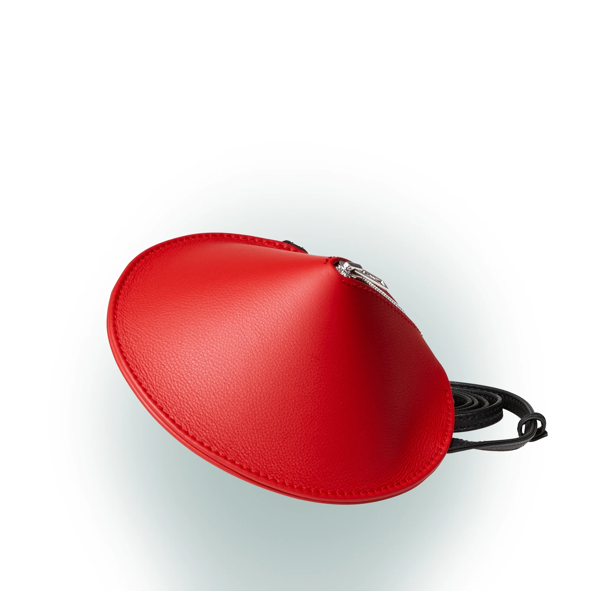 Olbrish Handtasche Kreisel, Nappaleder Rot, Größe S, Vorderwand 2
