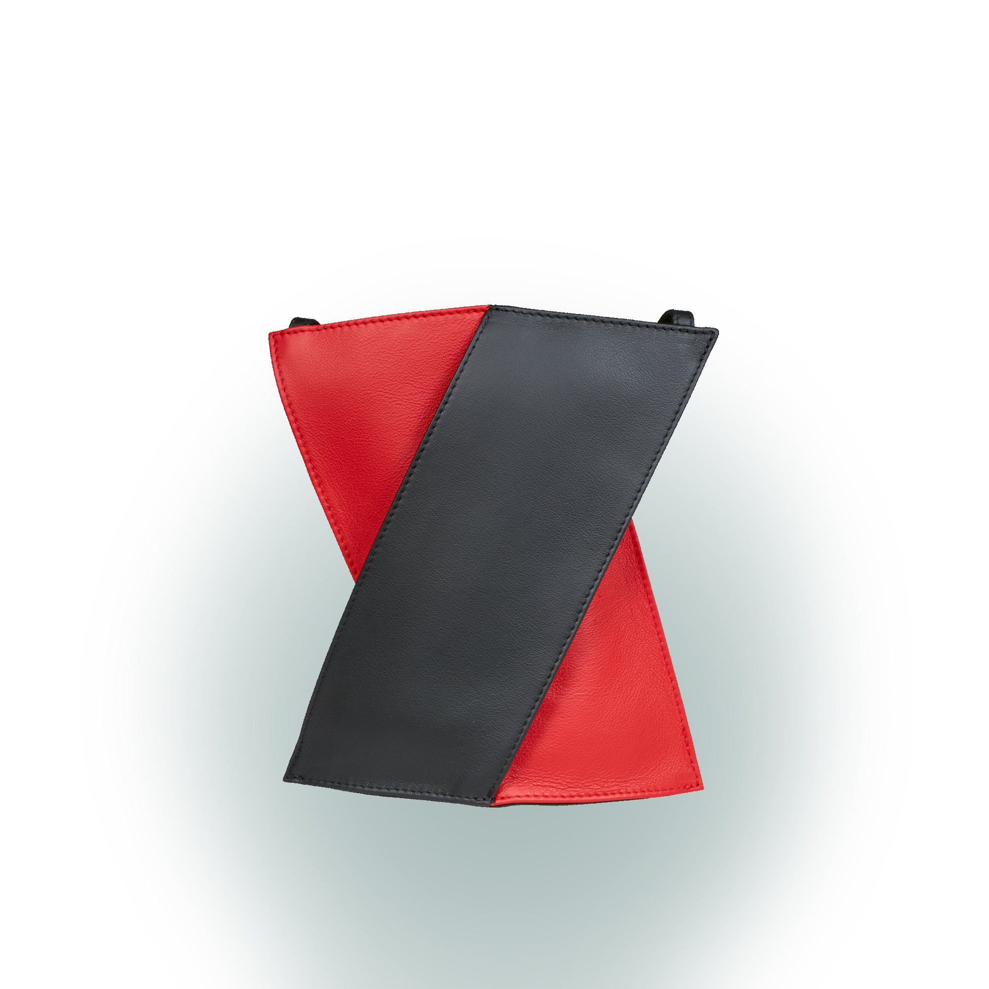 Olbrish Handtasche Generation X, Nappaleder Schwarz-Rot, Größe M, Vorderwand
