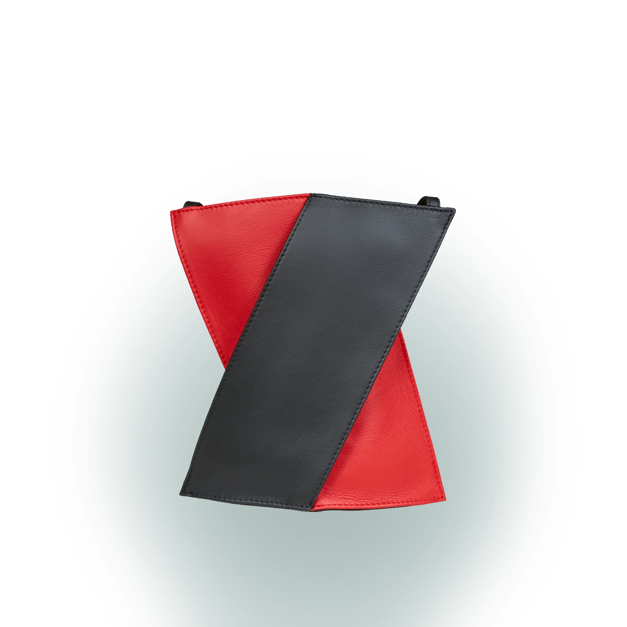 Olbrish Handtasche Generation X, Nappaleder Schwarz-Rot, Größe M, Vorderwand