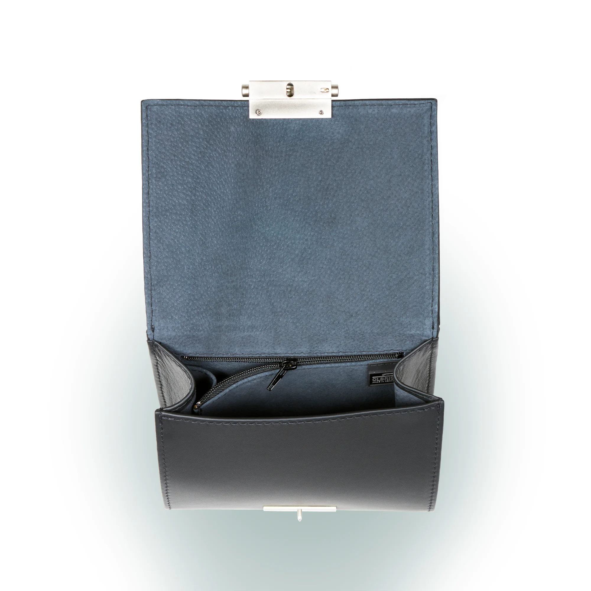 Olbrish Handtasche Südwind, Nappaleder Schwarz, Größe M, Innenleben