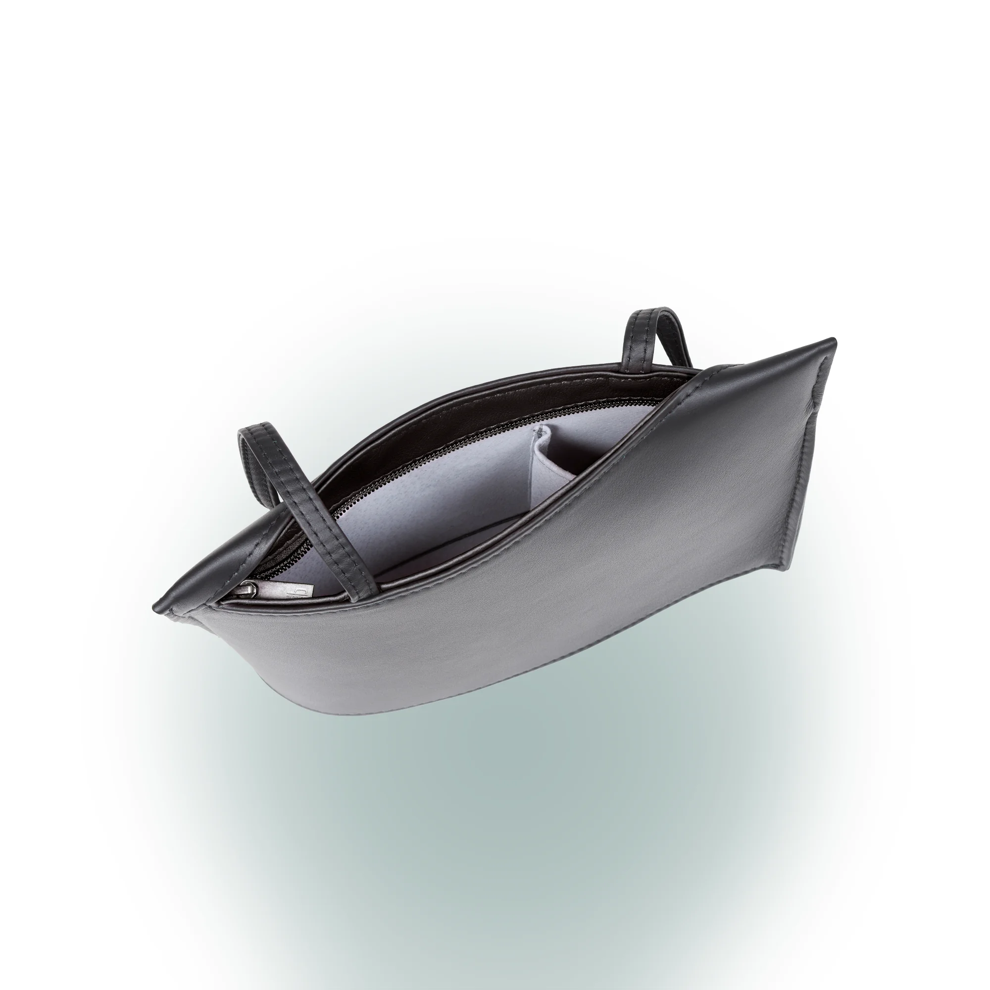 Olbrish Handtasche Wave, Nappaleder Schwarz, Größe S, Innenleben