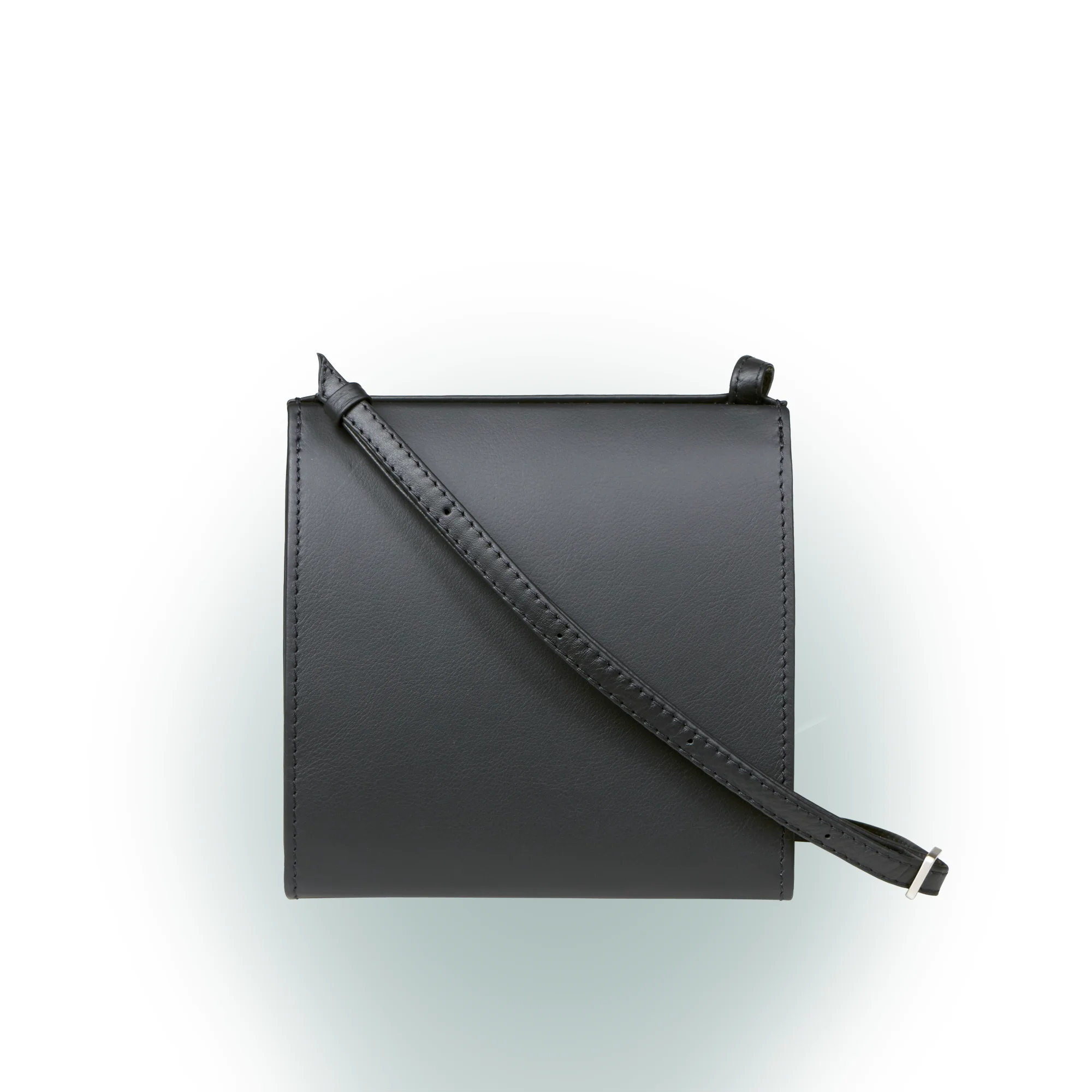 Olbrish Handtasche Südwind, Nappaleder Schwarz, Größe M, Rückwand