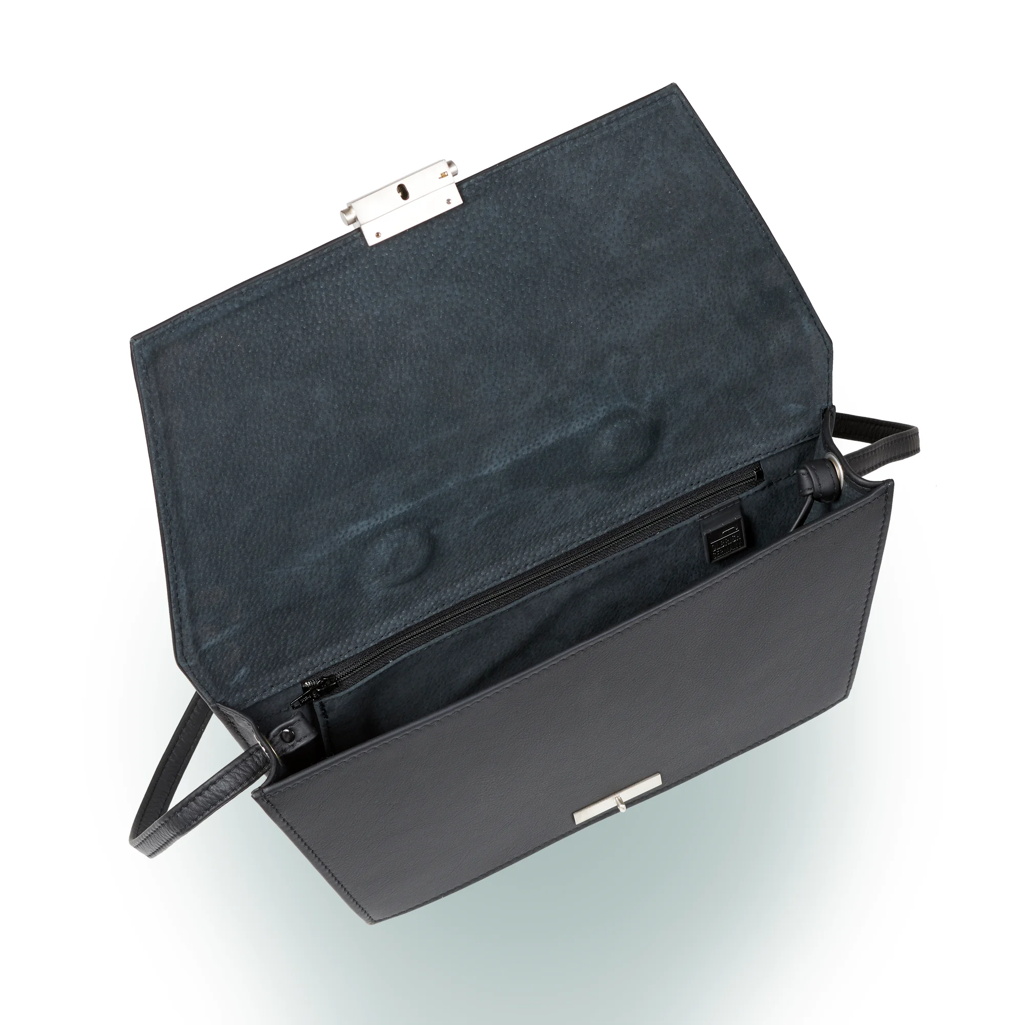 Olbrish Handtasche Torii, Nappaleder Schwarz, Größe L, Innenleben
