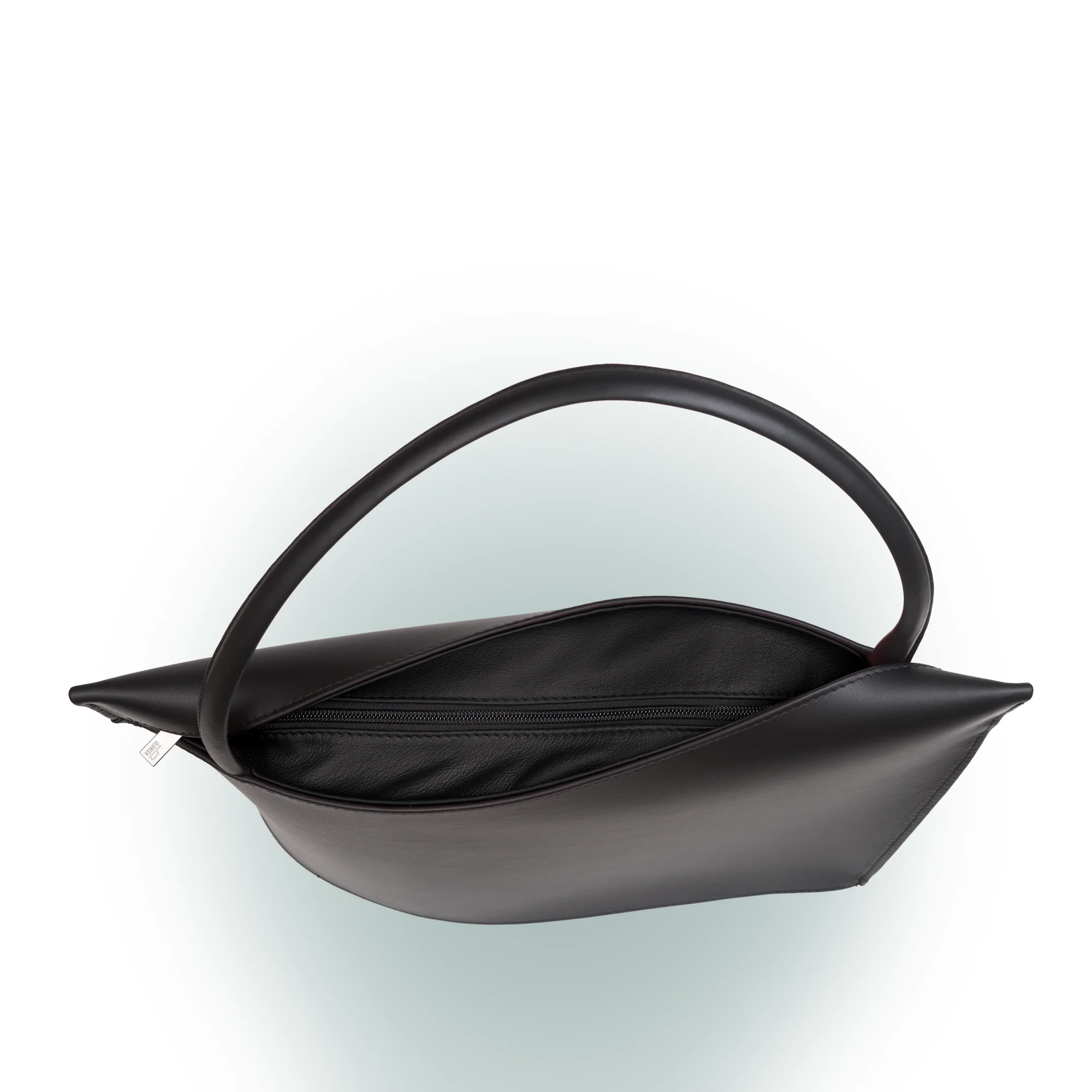 Olbrish Handtasche Wave, Nappaleder Schwarz, Größe L, Obenansicht
