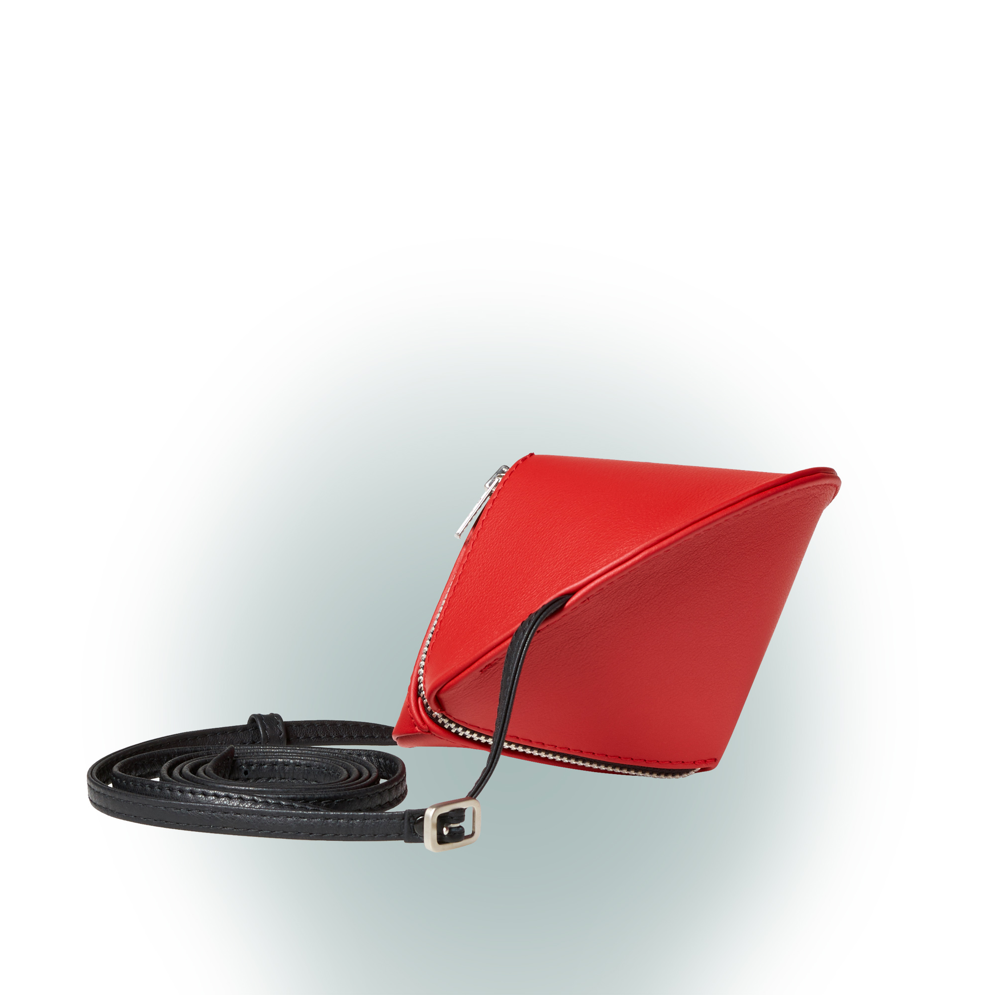 Olbrish Handtasche Kreisel, Nappaleder Rot, Größe XS, Vorderwand
