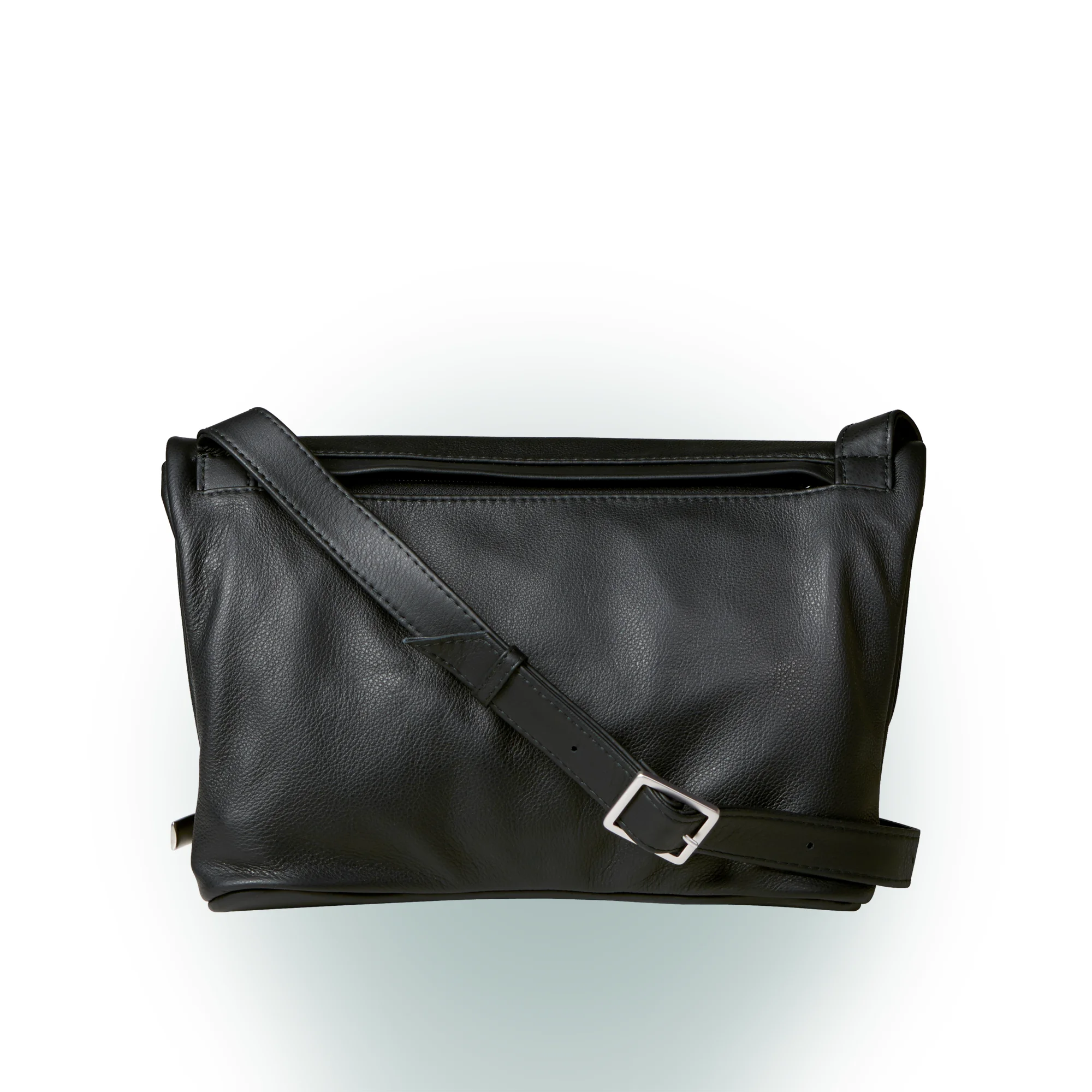 Olbrish Handtasche Wandelbar, Nappaleder Schwarz, Größe L, Rückwand