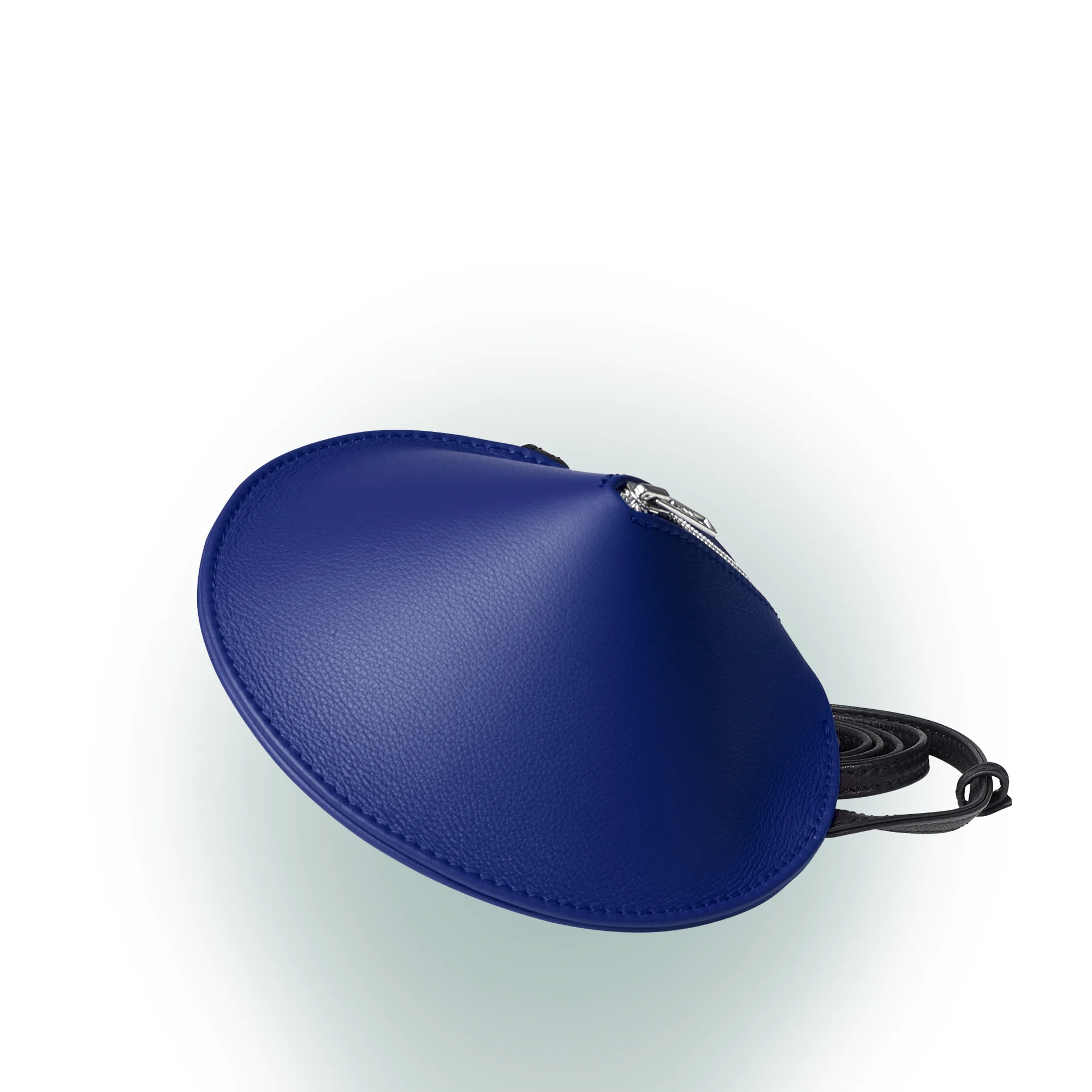 Olbrish Handtasche Kreisel, Nappaleder Royalblau, Größe S, Vorderwand 2