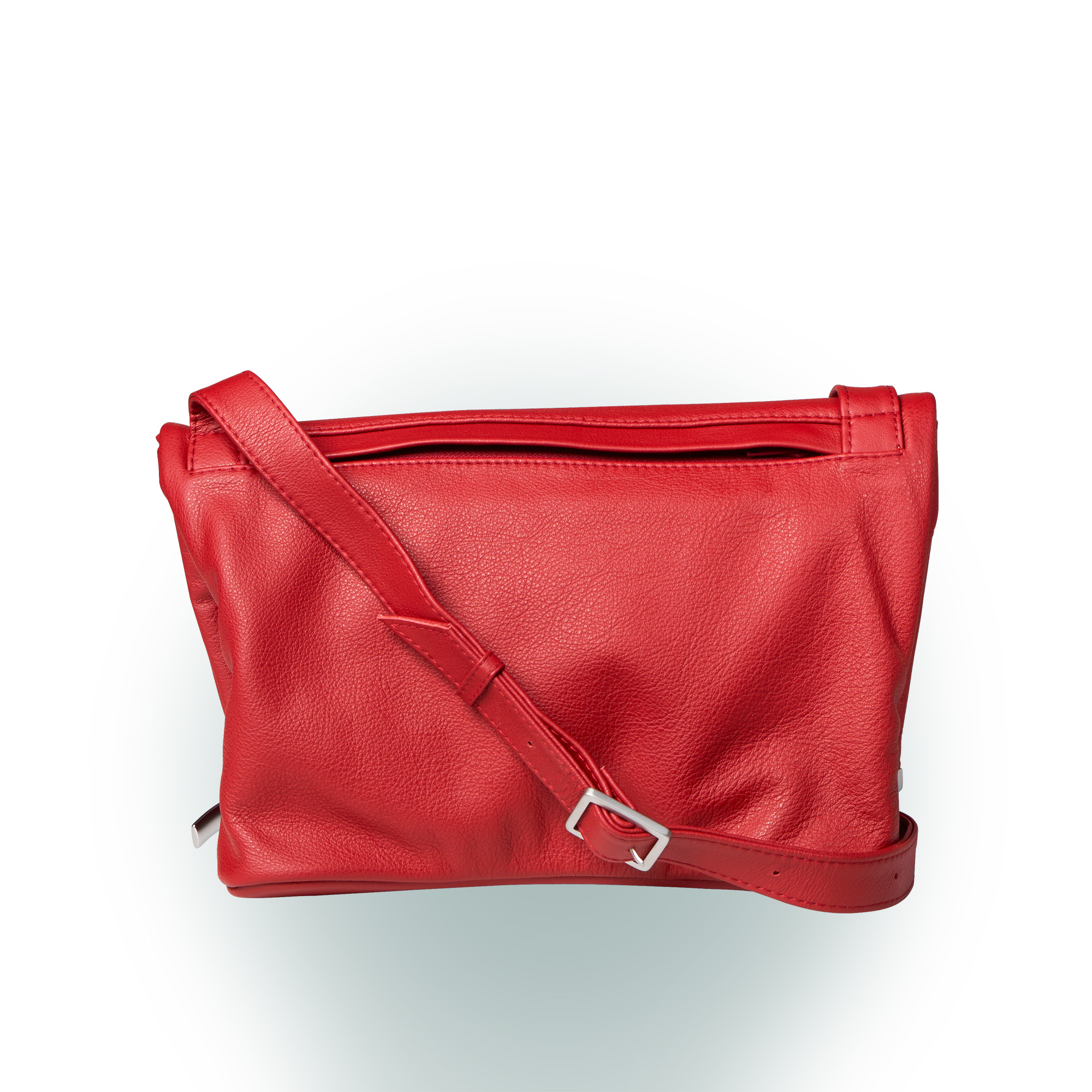 Olbrish Handtasche Wandelbar, Nappaleder Rot, Größe M, Rückwand