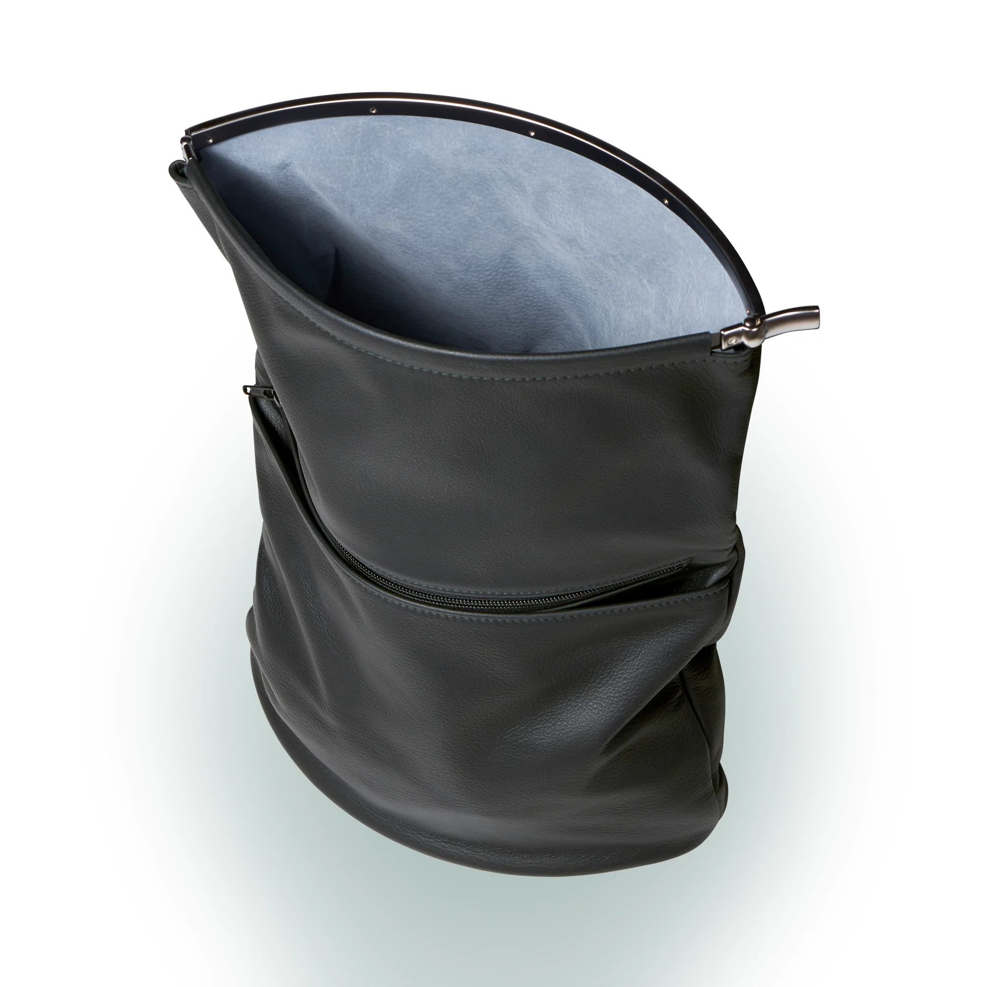 Olbrish Handtasche Wandelbar, Nappaleder Schwarz, Größe L, Obenansicht
