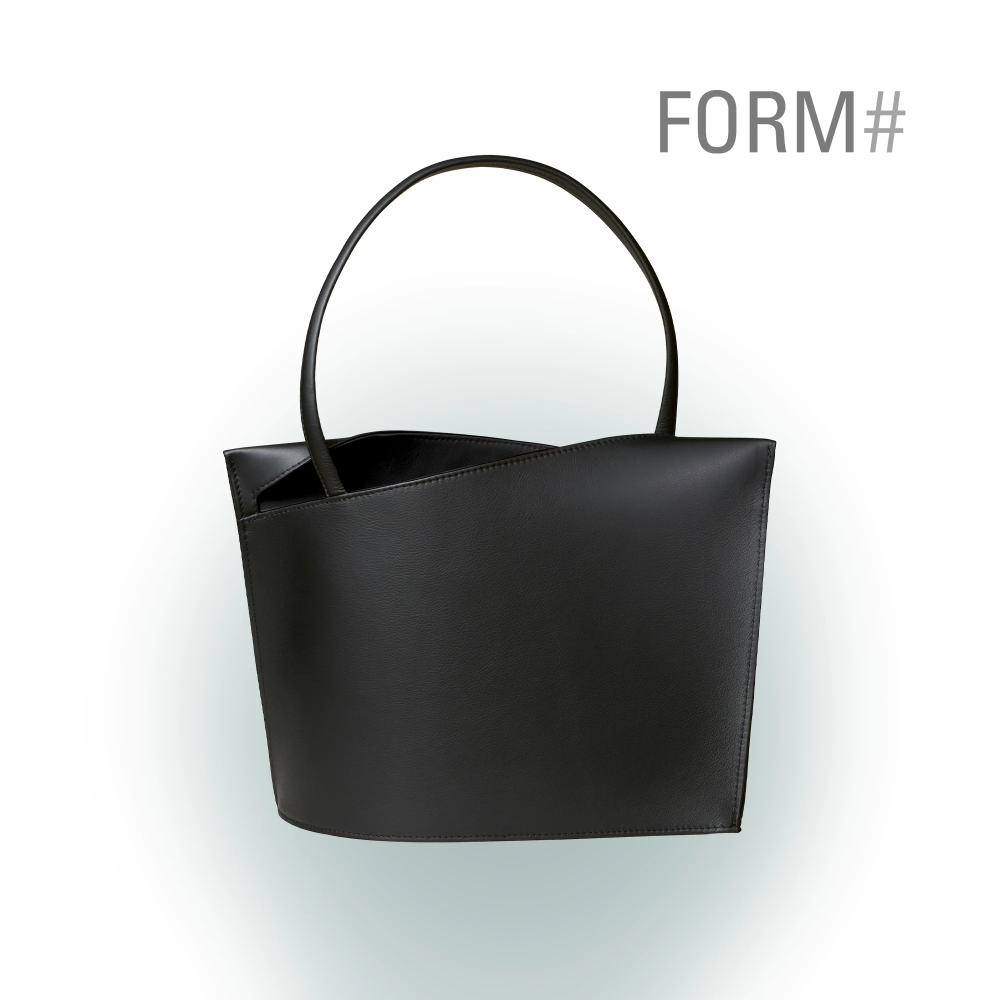 Olbrish Handtasche Wave, Nappaleder Schwarz, Größe L, Vorderwand
