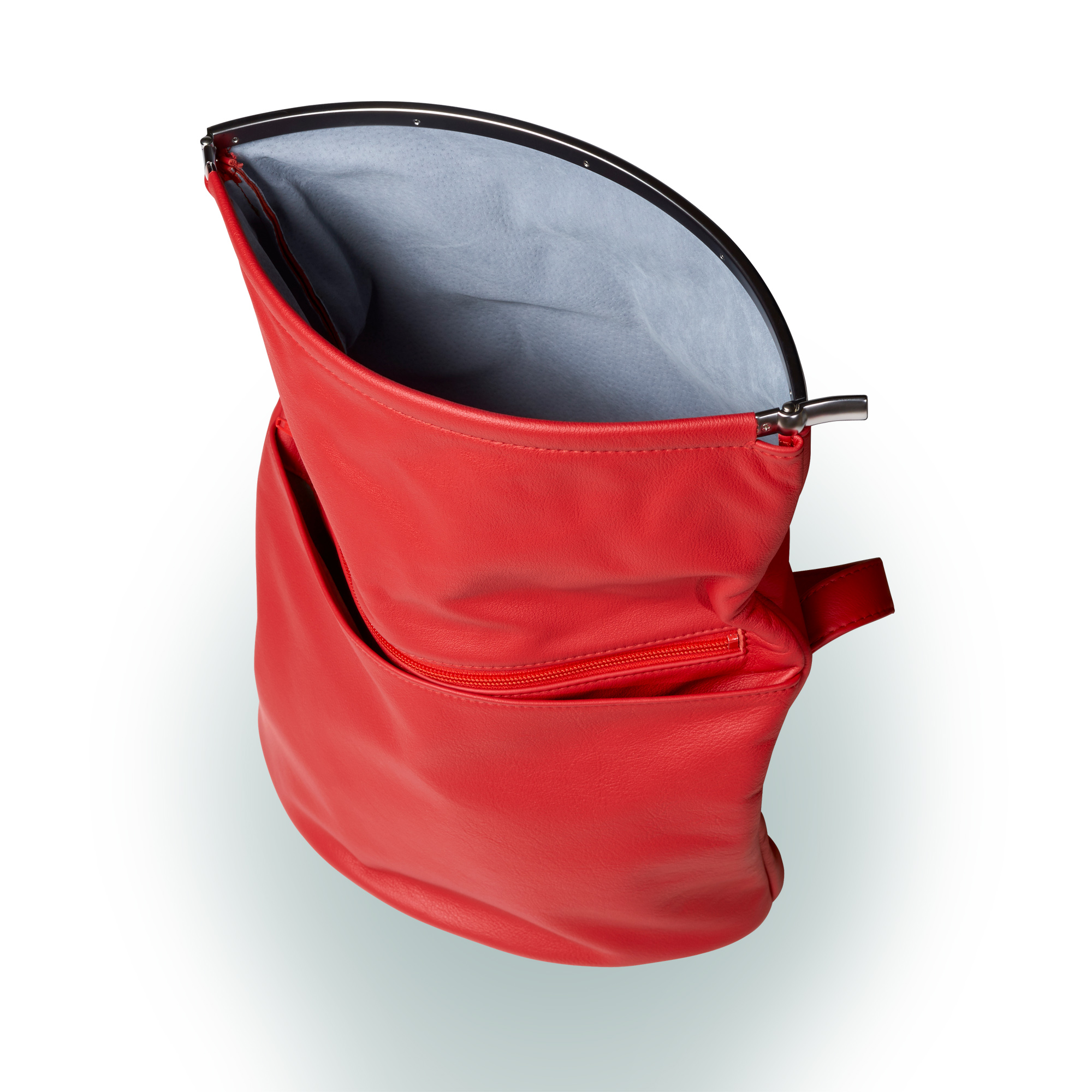 Olbrish Handtasche Wandelbar, Nappaleder Rot, Größe L, Offene Ansicht