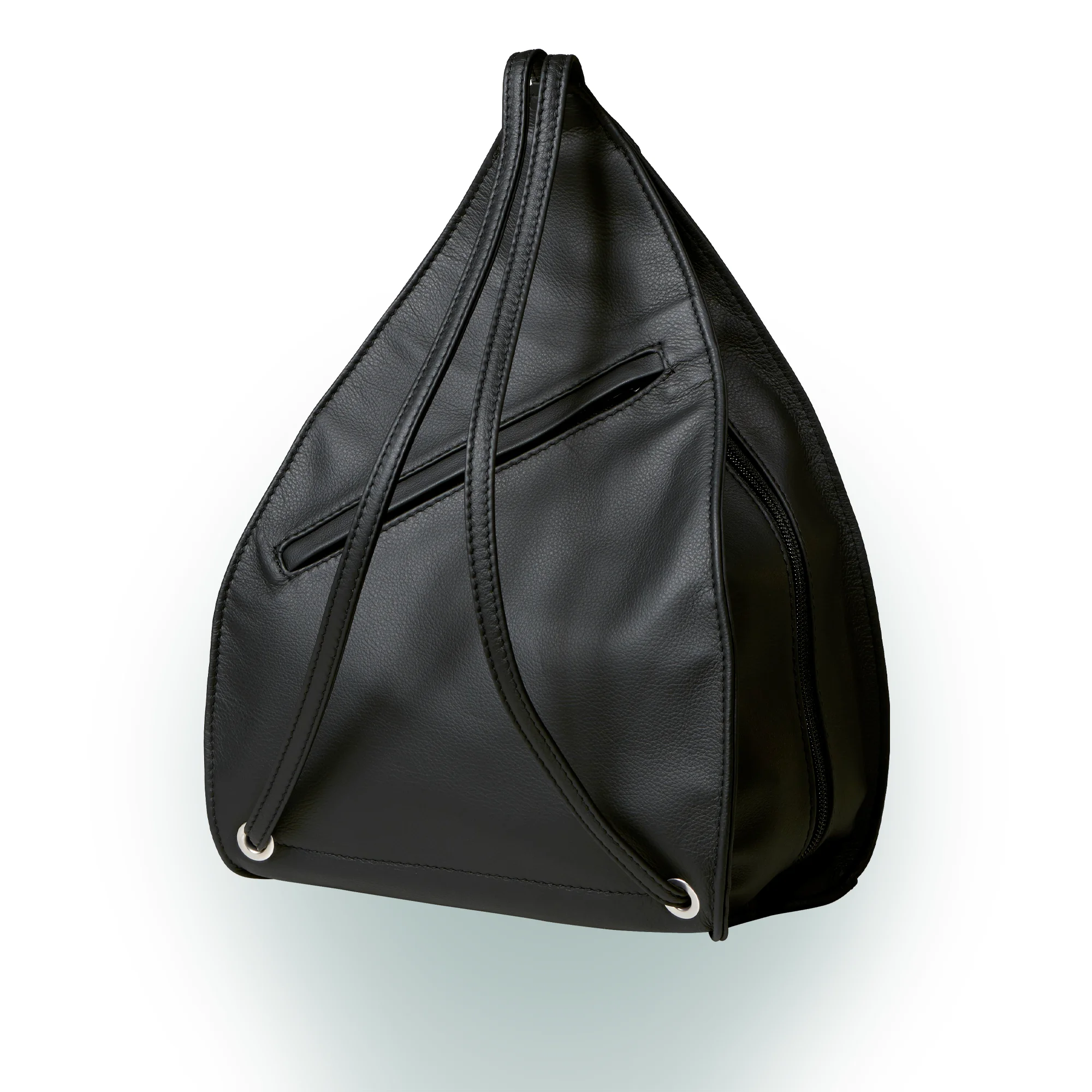 Olbrish Rucksack Lenz, Nappaleder Schwarz-Royalblau, Größe L, Rückwand als Rucksack