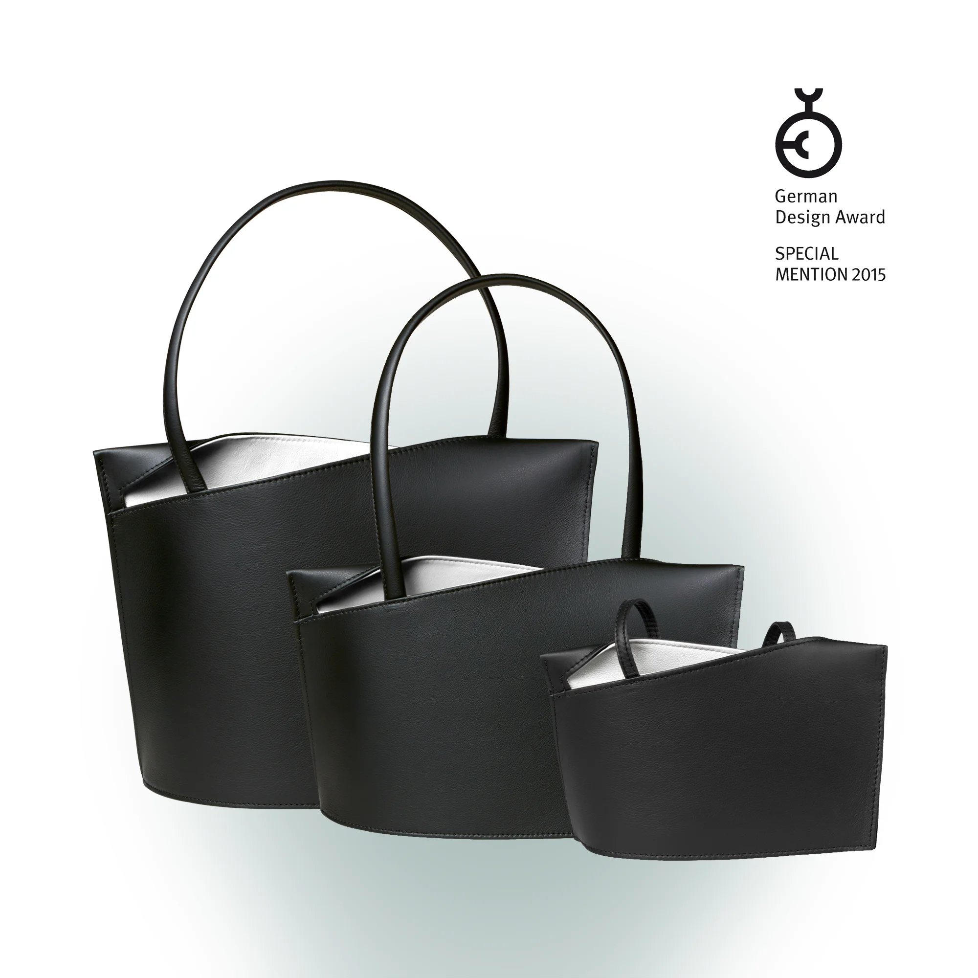 Olbrish Handtasche Wave, Nappaleder Schwarz-Weiß, Gruppenansicht