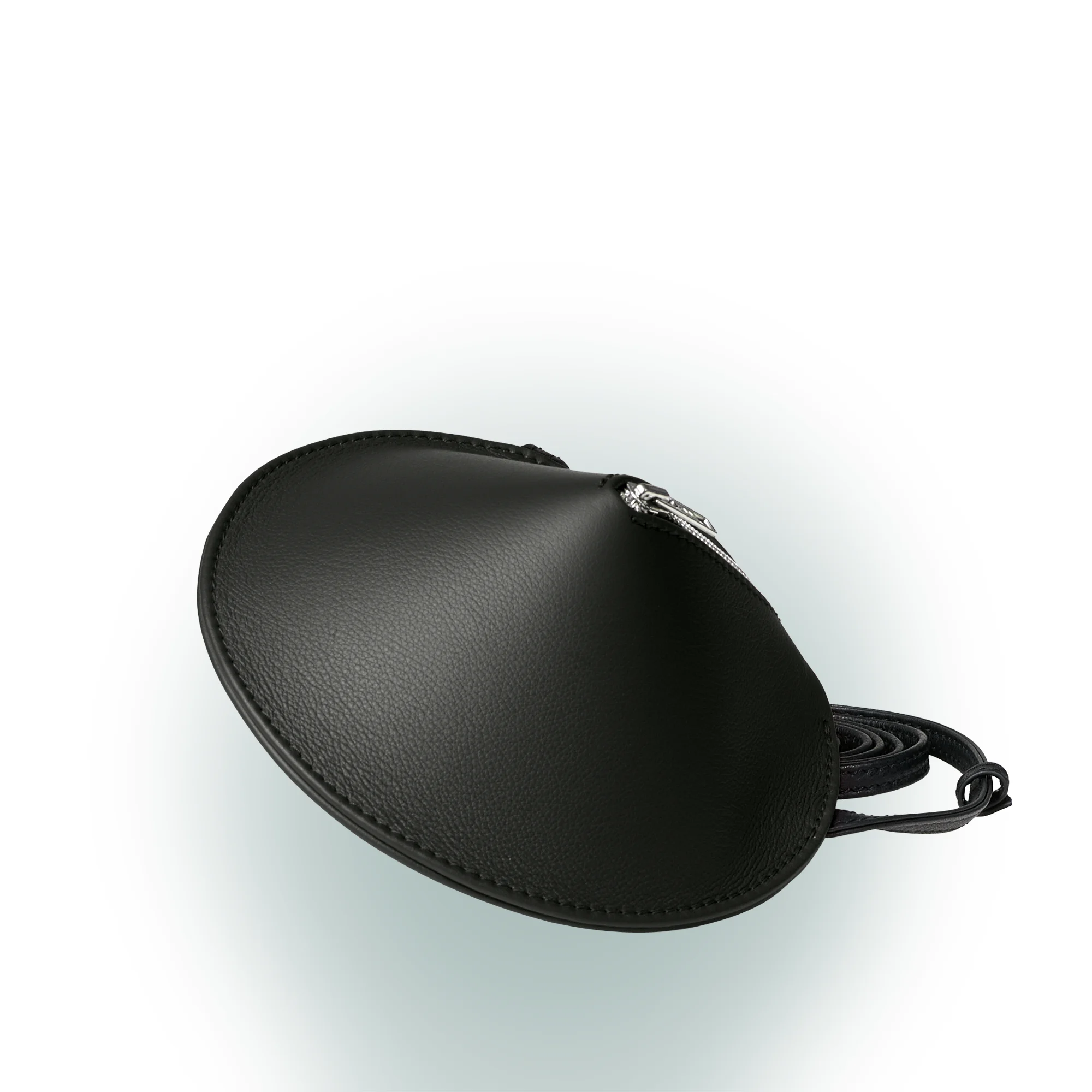 Olbrish Handtasche Kreisel, Nappaleder Schwarz, Größe S, Vorderwand 2