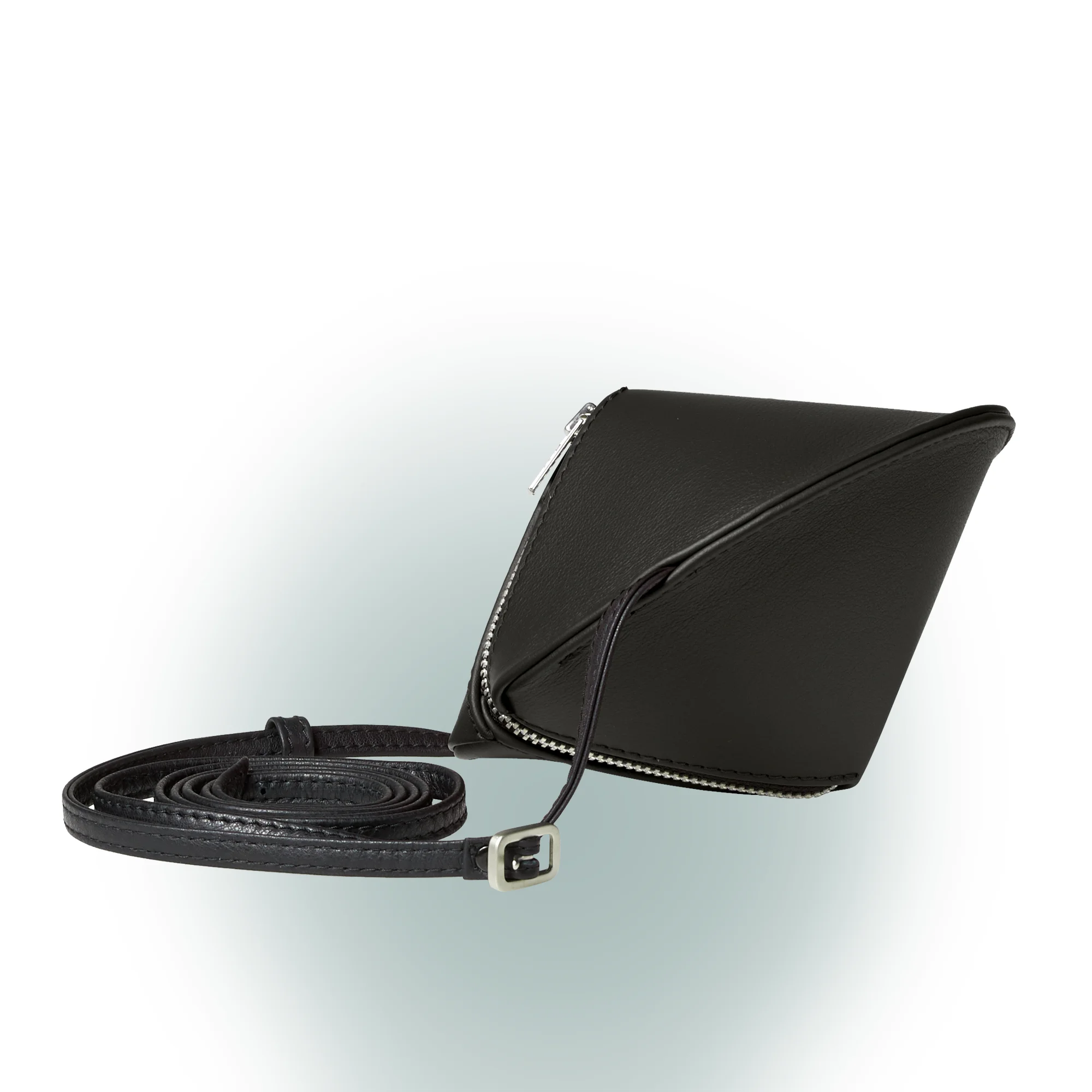 Olbrish Handtasche Kreisel, Nappaleder Schwarz, Größe S, Vorderwand