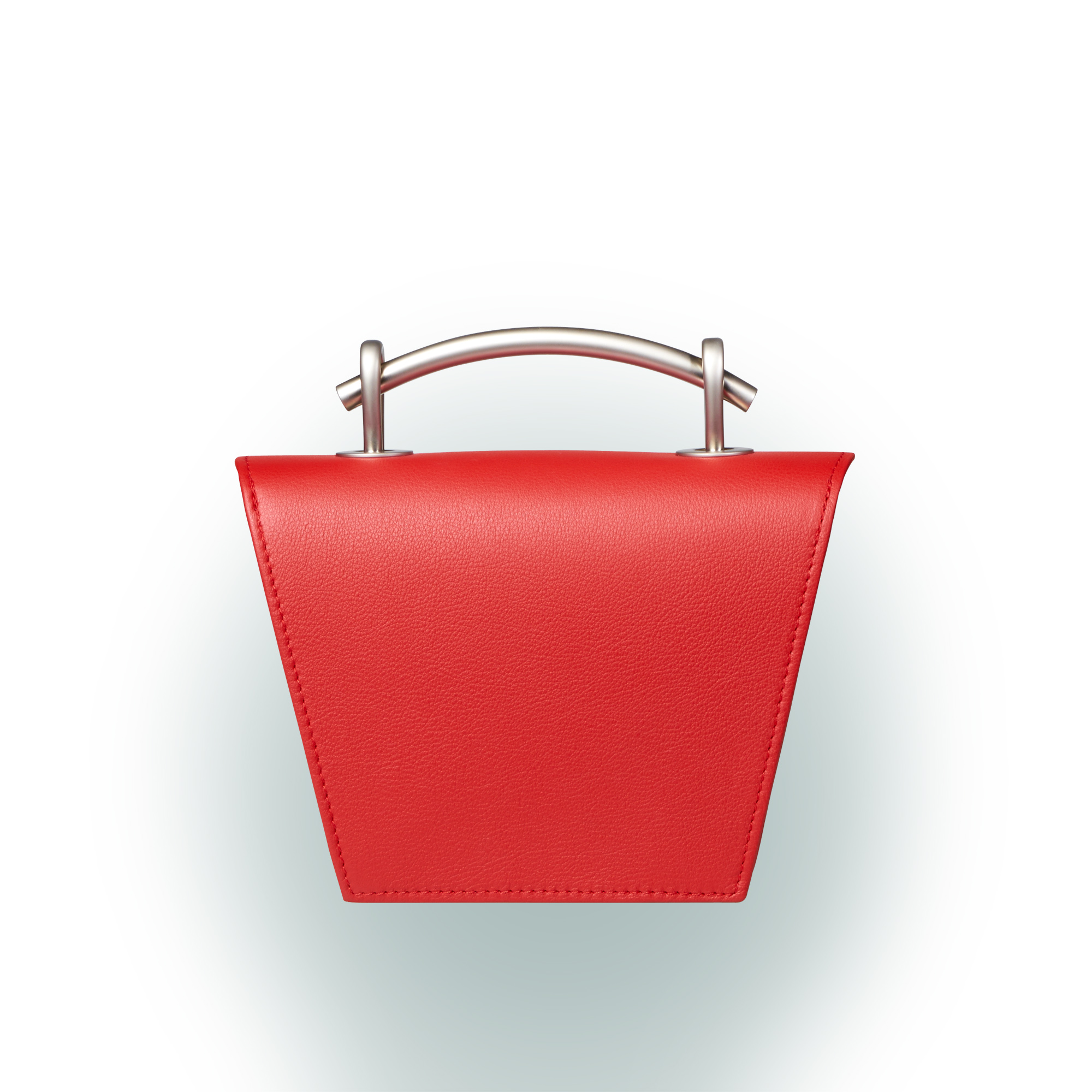 Olbrish Handtasche Torii, Nappaleder Rot, Größe S, Rückwand